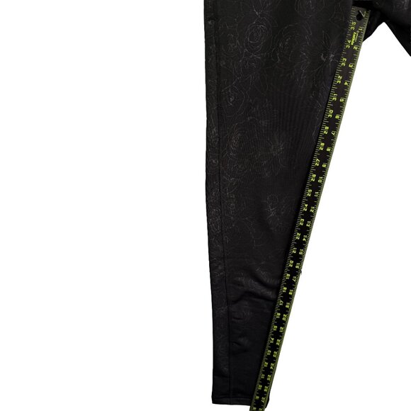 NWT ADIDAS CLIMALITE Embossed Black Floral Tights Active Leggings Women’s Size L - Picture 10 of 13